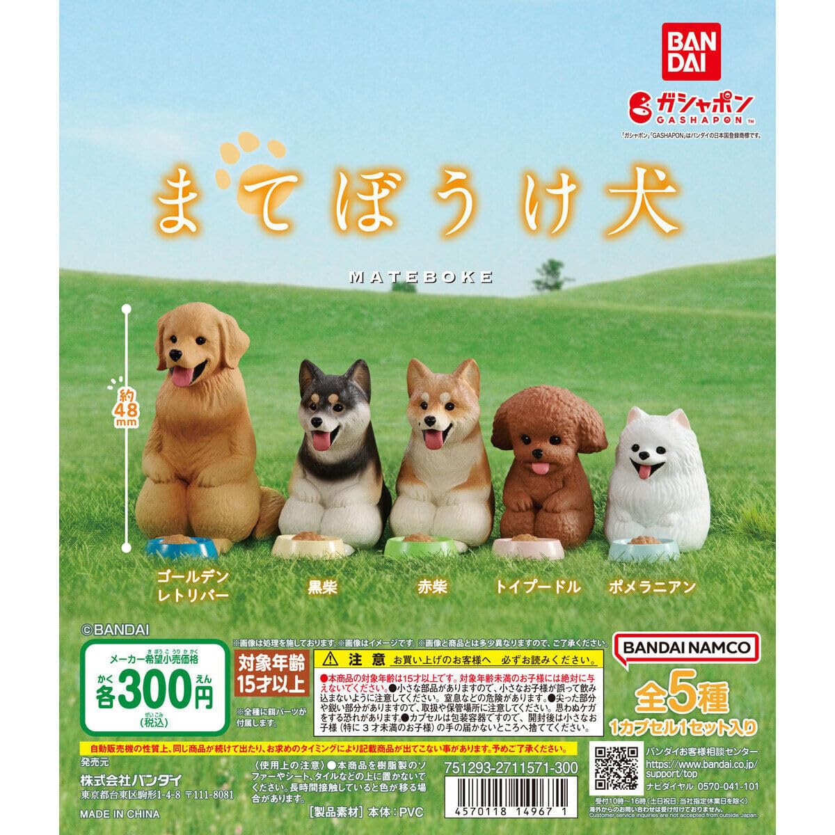 Amazon.co.jp: まてぼうけ 犬 黒柴入り4種セット ガチャガチャ